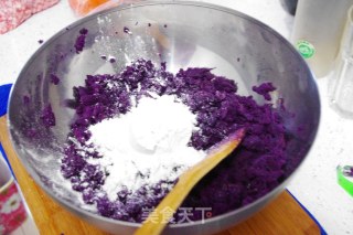 Purple Sweet Potato Meatballs recipe
