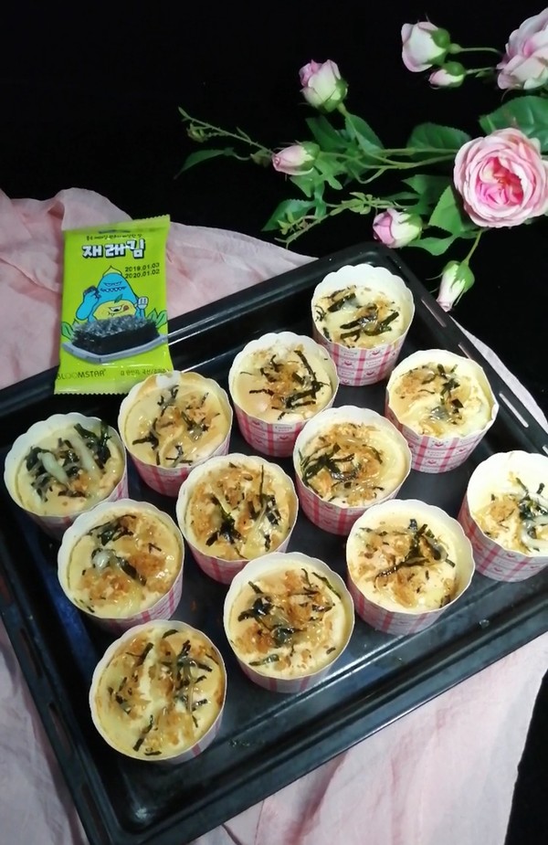 Seaweed Pork Floss Cake Cup recipe