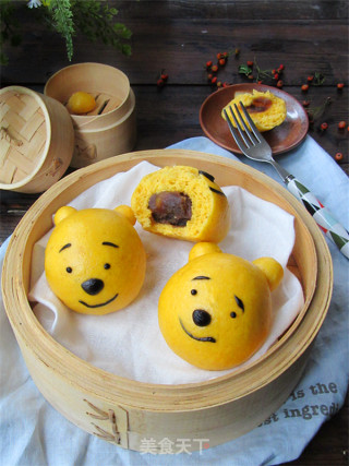 [jiangsu] Let The Steamed Buns Sprout Up-pooh Bean Paste Steamed Buns recipe