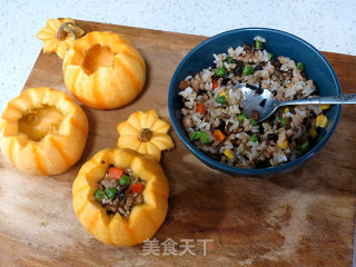 Fragrant and Beautiful ~ [pumpkin Glutinous Rice Bowl] recipe