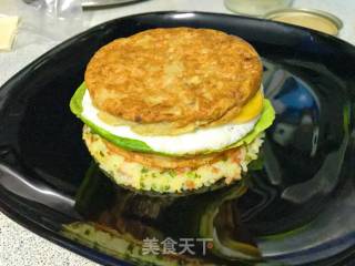 Double Chicken Rice Burger recipe