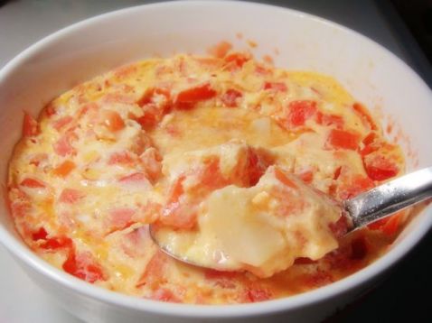 Steamed Custard with Tomato and Yam recipe