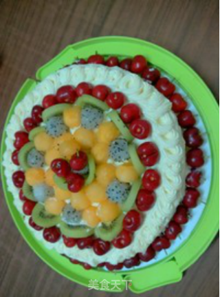 Ten-inch Fruit Chiffon Cake-winners of Lezhong Colorful Summer Baking Competition recipe
