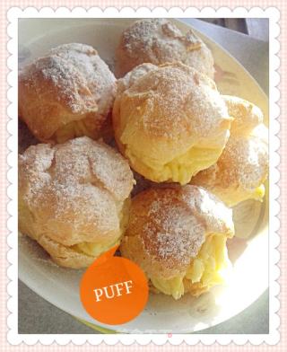 Custard Sauce Filled Puffs recipe