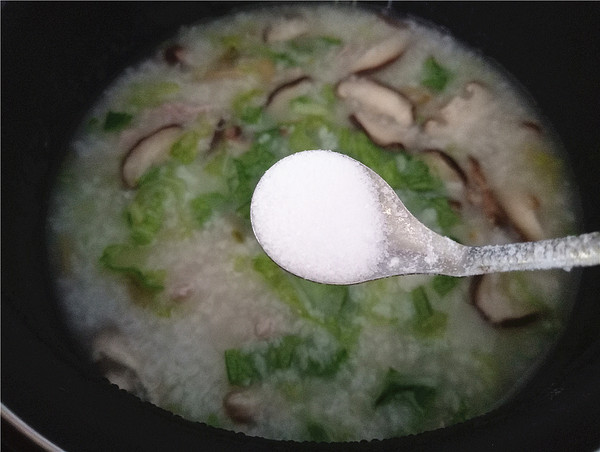 Mushroom Pork and Vegetable Porridge recipe