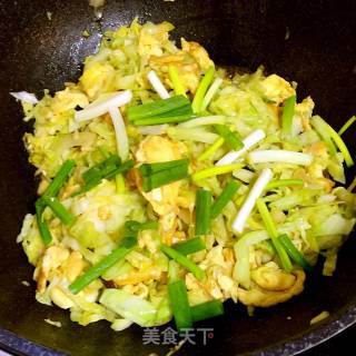 Scrambled Eggs with Cabbage recipe