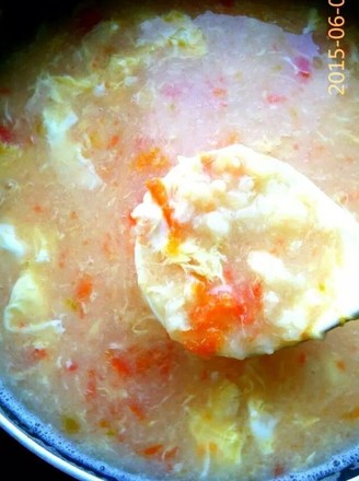 Tomato and Egg Pimple Soup recipe