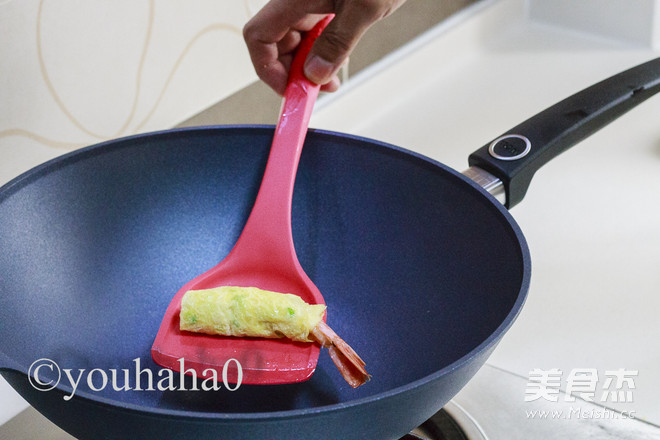 Fried Shrimp with Scallion and Egg recipe