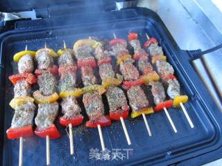 Lamb Kebabs with Colored Peppers recipe