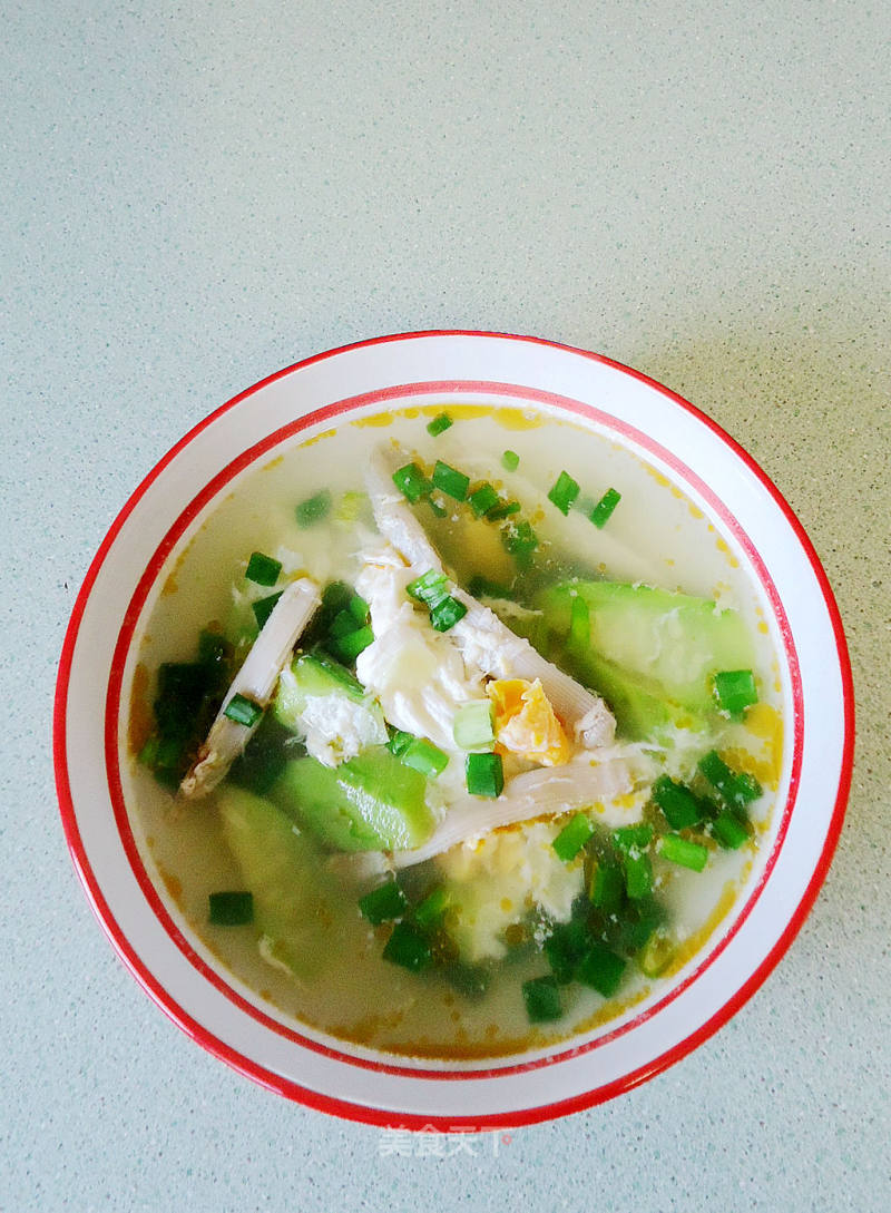 Sand Worm Dry Salted Egg Loofah Soup recipe