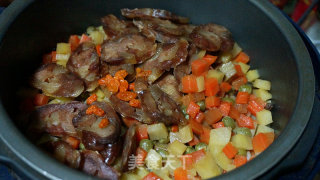 Assorted Sausage Braised Rice recipe