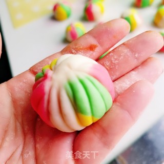 Rainbow Bean Paste Bun recipe