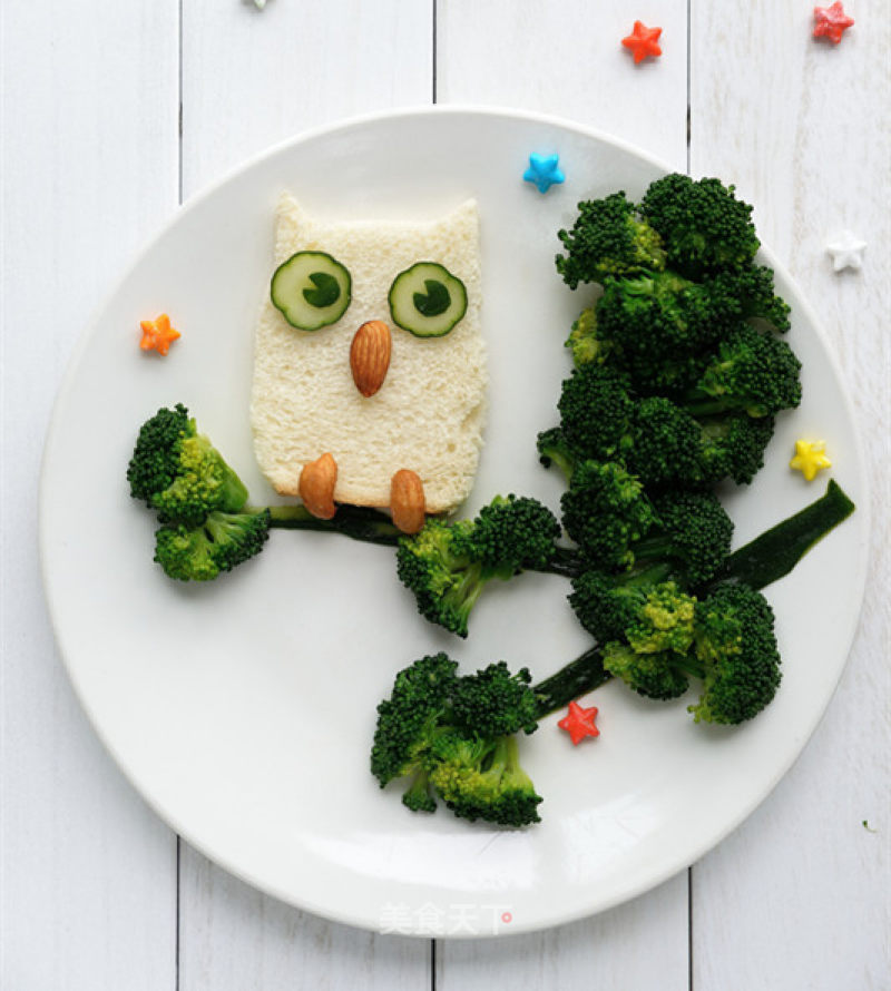 Vivid Animal Shape Breakfast, Owls at Night recipe