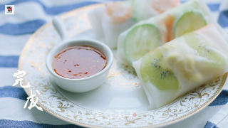 Summer Three-color Spring Rolls recipe