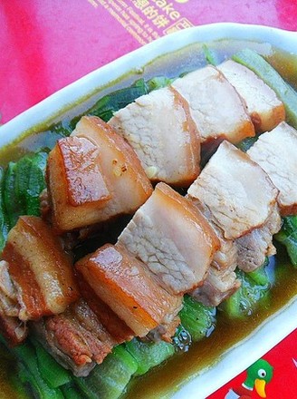 Loofah Steamed Pork recipe