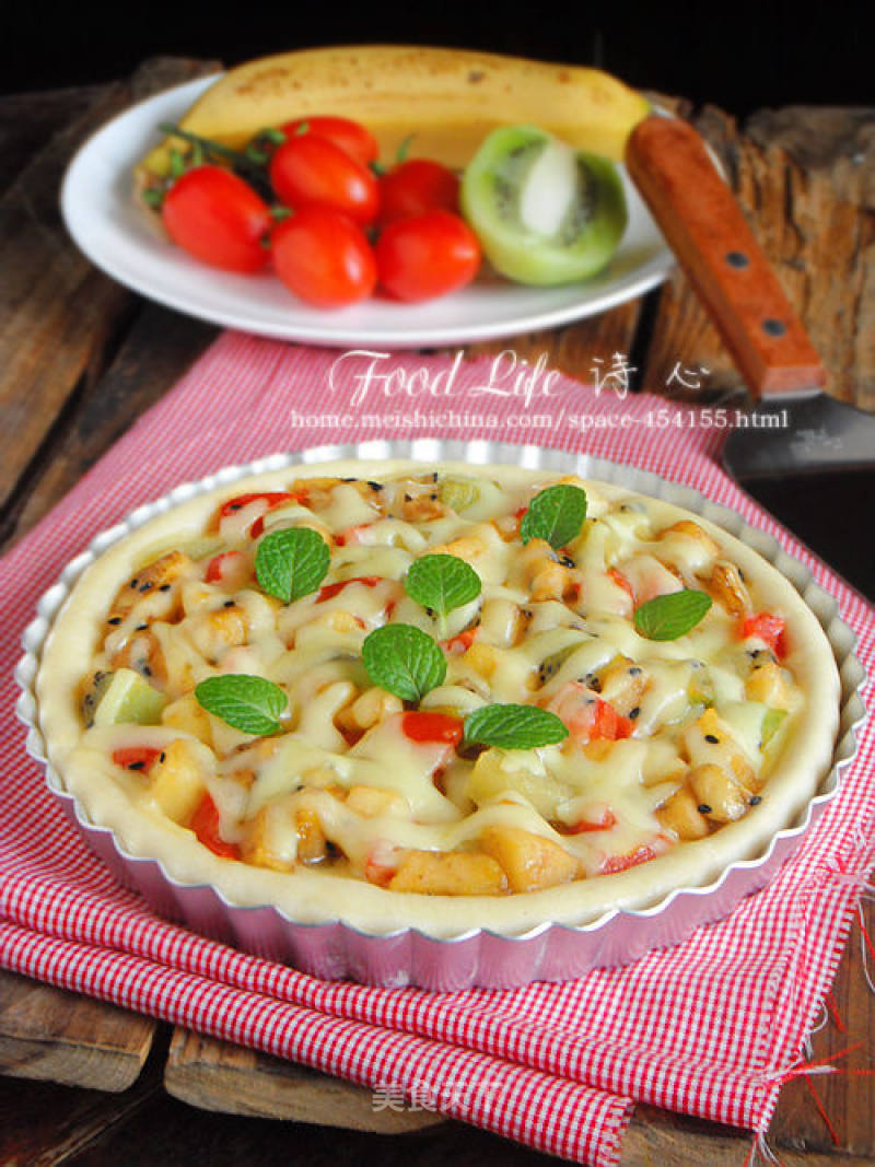 [milk-flavored Fruit Pizza]--- As Gorgeous and Delicious As Spring recipe