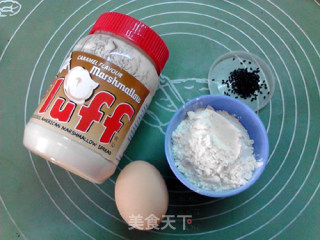 Caramel Fluff and Black Sesame Crackers recipe