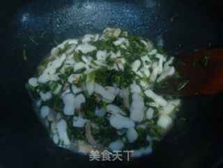 Stir-fried Rice Cake with Pork with Pickled Vegetables recipe
