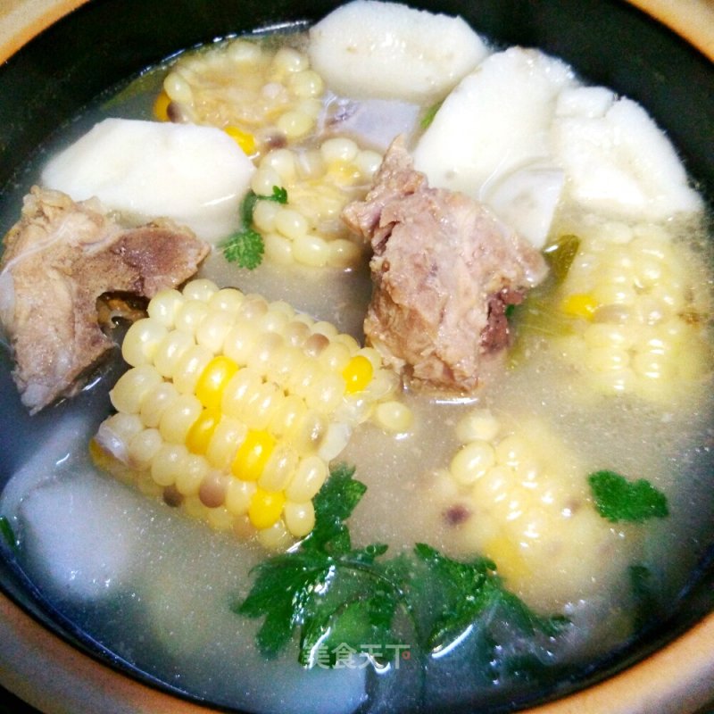 Yam and Corn Bone Soup recipe