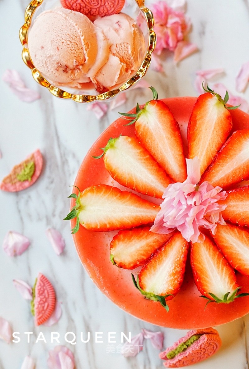 Strawberry Cherry Mousse Cake recipe