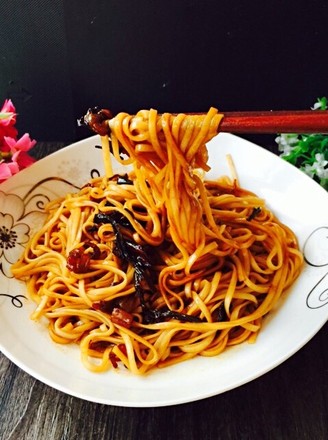 Noodles with Dried Scallops, Dried Scallion and Scallion Oil recipe