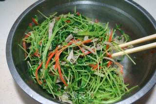 Pea Sprouts Mixed with Tofu Shreds recipe