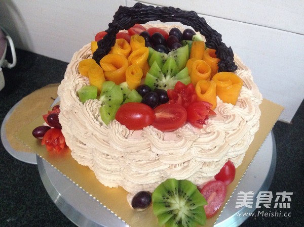 Fruit Basket Birthday Cake recipe