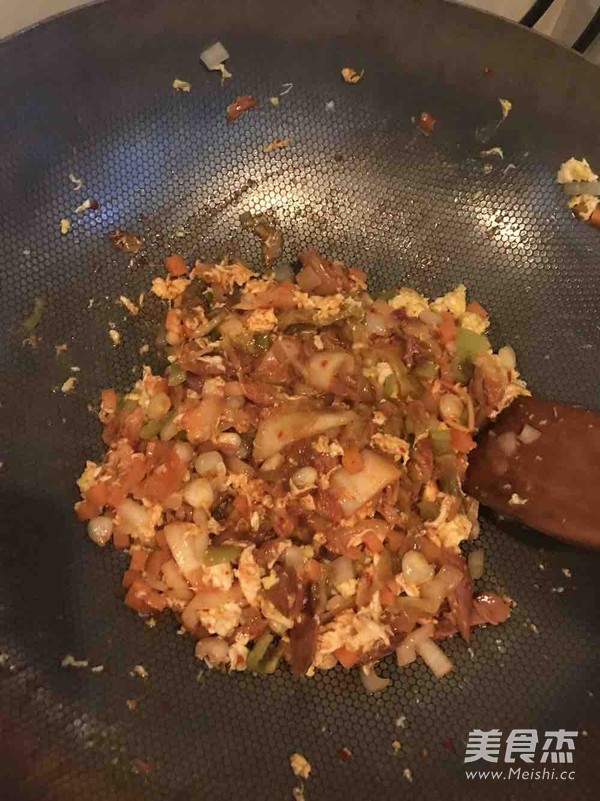 Spicy Cabbage Tuna Fried Rice recipe
