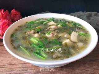 Sauerkraut Sea Oyster Tofu Soup recipe