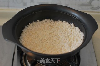 【claypot Rice with Bacon and Vegetables】 recipe