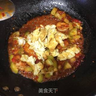 Fish Fragrant Loofah Shrimp and Egg recipe