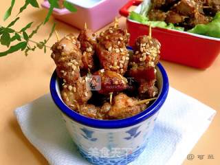 #aca烤明星大赛#roasted Toothpick Meat recipe