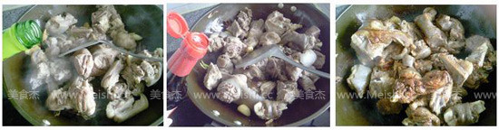 Braised Lamb with Yam on Iron Stick recipe