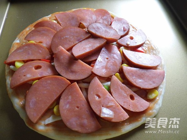 Ham and Pepper Pizza recipe