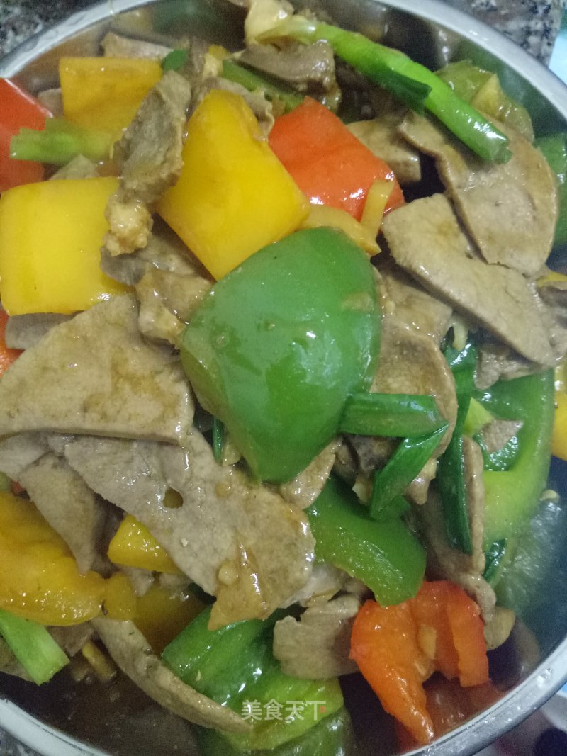 Colored Pepper Pork Liver recipe