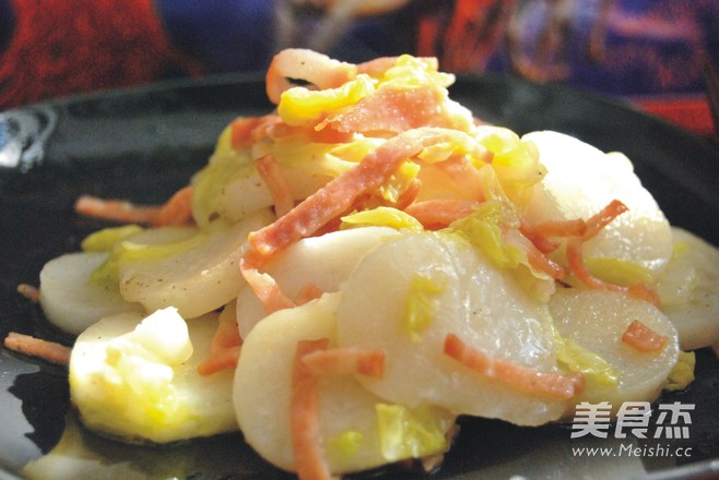 Stir-fried Rice Cake with Cabbage recipe
