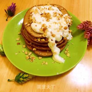 Oil-free Cocoa Egg Pancakes recipe