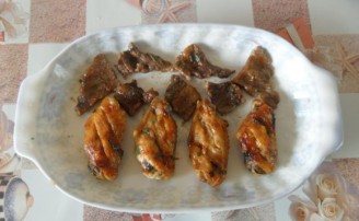 Chicken Wing Beef Platter recipe