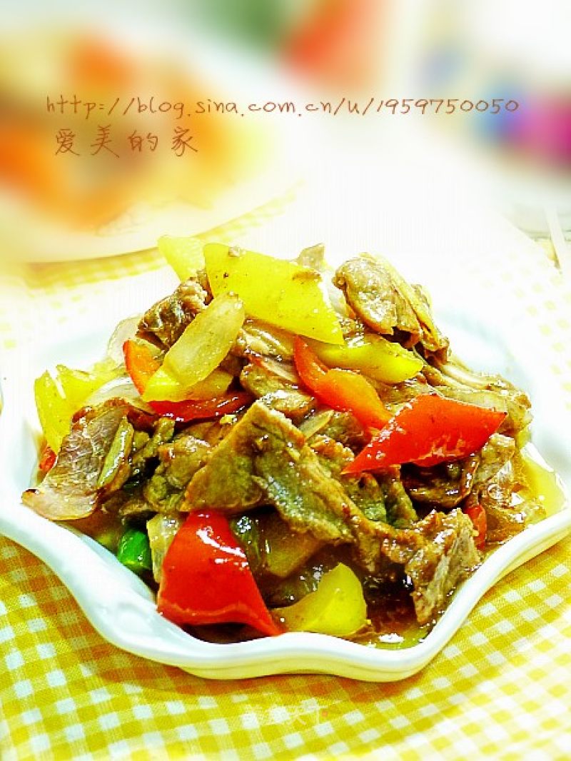 Ten Minutes of Fast Hand-preserving Lettuce-----beef in Oyster Sauce recipe