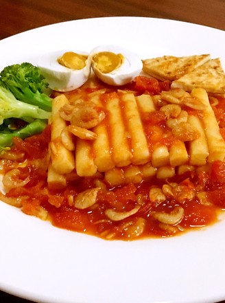 Roasted Rice Cake with Tomato Sauce