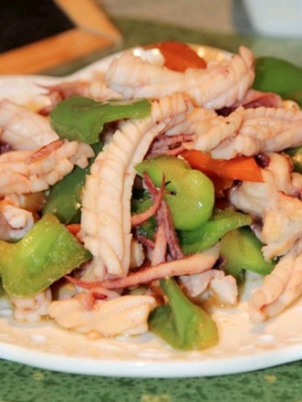 Fried Squid with Carrot recipe