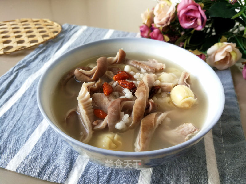 Barley, Lotus Seed, Pork Belly Soup recipe