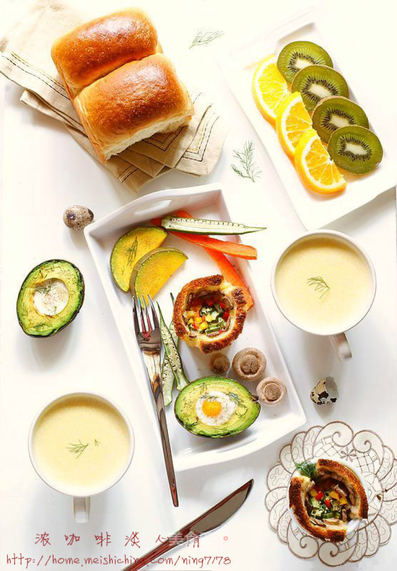 #aca烤明星大赛#grilled Mixed Vegetables Toast Cup & Avocado Egg recipe