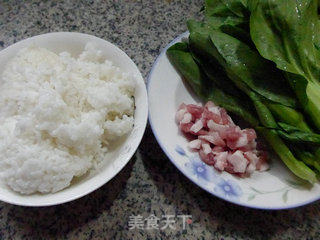 Fried Rice with Shredded Pork and Vegetable Core (curry Flavor) recipe