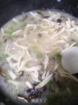 Chicken and Green Bean Mushroom Congee recipe