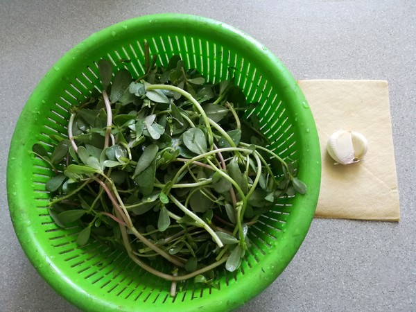 Purslane Mixed with Dried Bean Curd recipe