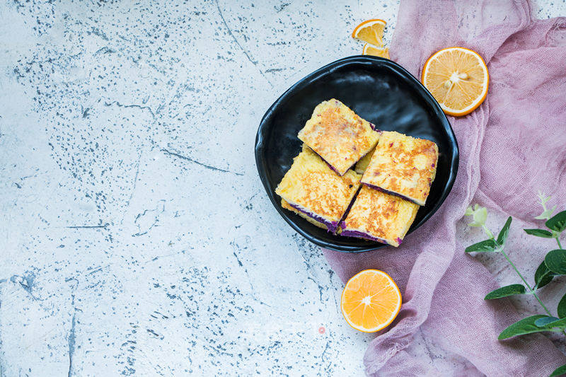 The Weight-loss Breakfast of The Vitality Girl-purple Sweet Potato West Toast recipe