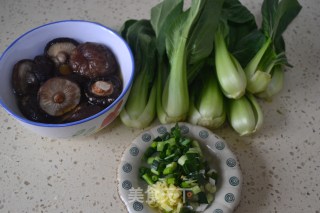 Grilled Choy Sum with Shiitake Mushrooms recipe