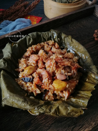 Must-eat Dishes for New Year’s Eve Dinner, Glutinous Rice Chicken with Lotus Leaves
