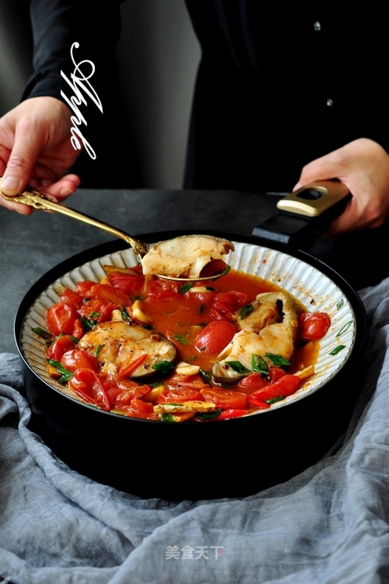 Cod Stewed with Tomato recipe